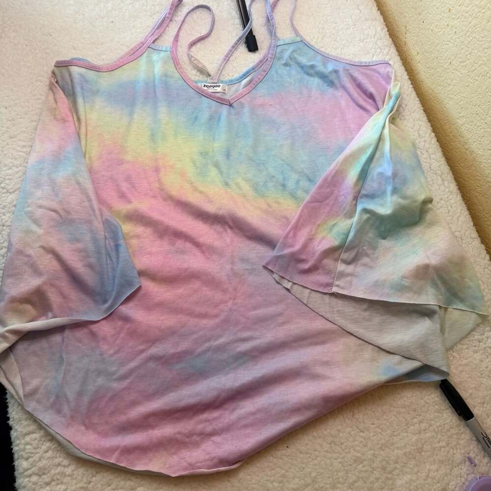 Zeagoo Tie Dye Cami Top Size XL Pastel